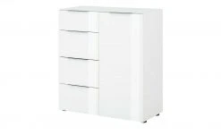 Kommode Vitreo | Weiß / Weiß glänzend