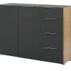 Sideboard Vitreo | Riviera Eiche (Nachbildung) / Anthrazit